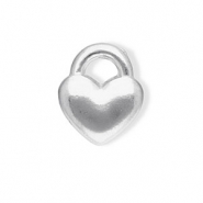 Ciondoli in acciaio inossidabile cuore argento