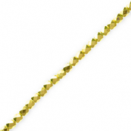 Perline sfaccettate oro metallico