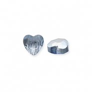 Perline sfaccettate fashion cuore blu-effetto perlato