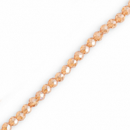 Perline sfaccettate tonde 3mm arancio pesca