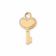 Ciondoli di metallo chiave con cuore oro