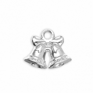 Ciondoli di metallo campanelle di natale argento