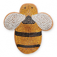 Ciondoli accattivanti con strass ape arancio mandarino-nero-cristallo-marrone