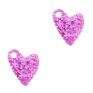 Ciondoli Plexx cuore glitterato rosa