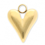 Ciondoli in acciaio inossidabile cuore oro