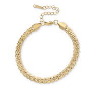 Bracciali in acciaio inossidabile catena a serpente oro