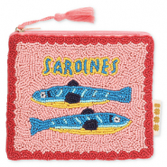 BY31&reg; Pochette "Sardines" rosa chiaro-rosso-blu-oro