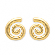 Orecchini in acciaio inossidabile spirale oro