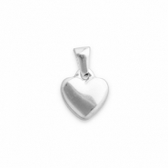 Ciondoli in acciaio inossidabile cuore argento