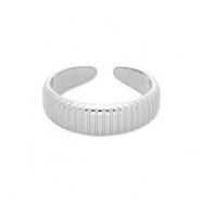 Anelli in acciaio inossidabile con linee argento