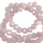 Perline sfaccettate 3x2 mm rondella lavanda nebbia-effetto perlato