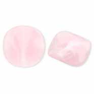 Perline in acrilico organico rosa chiaro-bianco