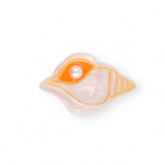Accessori fermaglio per capelli conchiglia con perla rosa chiaro perlato-arancione-oro-bianco