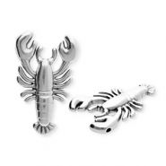 Ciondoli di metallo DQ&reg; aragosta argento antico (privo di nichel)
