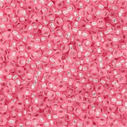 Rocailles Miyuki 11/0 Pink Transparent Silver Lined 11-0022