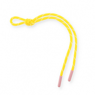 Portachiavi paracord giallo-bianco-rosa chiaro