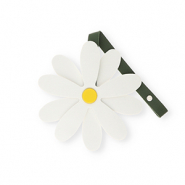 Ciondoli accattivanti fiore bianco-giallo-verde scuro
