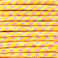 Paracord alla moda 6mm giallo-rosa chiaro-verde lime