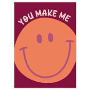 BY31&reg; Espositori bigiotteria in cartoncino "You make me" rosso porto-arancione-rosa chiaro-viola