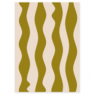 BY31&reg; Espositori bigiotteria in cartoncino onde verde oliva-crema