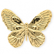 Broches accattivanti in acciaio inossidabile farfalla oro