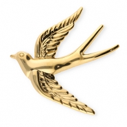 Broches accattivanti in acciaio inossidabile rondine oro