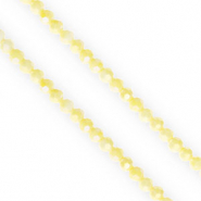 Perline sfaccettate tonde 4mm giallo-rivestimento AB