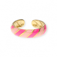 Anelli in acciaio inossidabile oro-rosa