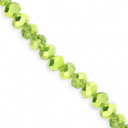 Perline sfaccettate 8x6mm rondella verde-effetto perlato