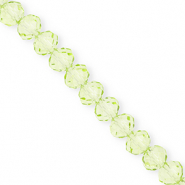 Perline sfaccettate 8x6mm rondella verde chiaro
