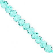 Perline sfaccettate 8x6mm rondella verde turchese