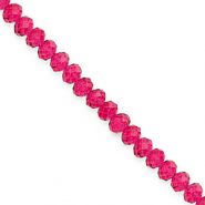 Perline sfaccettate 6x5mm rondella rosa ciliegia