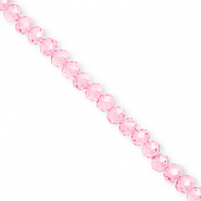 Perline sfaccettate 6x5mm rondella rosa chiaro