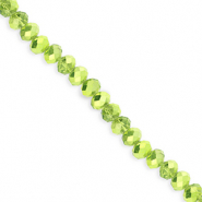 Perline sfaccettate 4x3mm rondella verde-effetto perlato