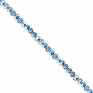 Perline sfaccettate 3x2mm rondella blu-effetto perlato