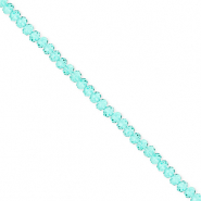 Perline sfaccettate 3x2mm rondella verde turchese