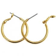 Componenti di metallo DQ orecchini a cerchio 20mm oro