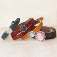 Set di ispirazione Lasciati ispirare! Bracciali e portachiavi Cuoio nei colori invernali