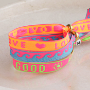 Set di ispirazione Idee creative per gioielli con nastro con testo in colori neon