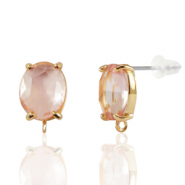 Vetro Crystal Glass Orecchini con Cristalli