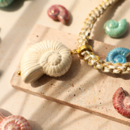 Novità Perline di ceramica greca DQ a conchiglia 