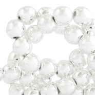 Perline di ematite metallizzate 8 mm tonde argento