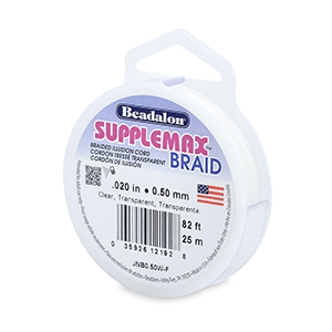 Beadalon filo infilaperle Supplemax intrecciato diametro 0.50mm 25metri trasparente