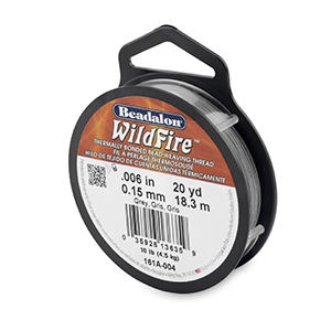Beadalon filo Wildfire diametro 0.15mm grigio