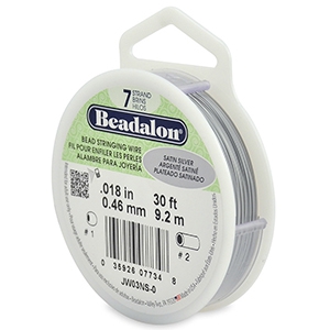 Beadalon filo infilaperle 7 fili diametro 0.46mm argento satinato