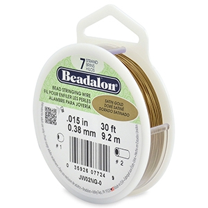 Beadalon filo infilaperle 7 fili diametro 0.38mm oro satinato
