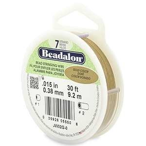 Beadalon filo infilaperle 7 fili diametro 0.38mm oro