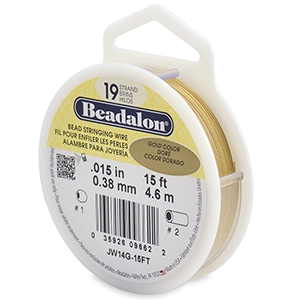 Beadalon filo infilaperle 19 fili diametro 0.38mm oro