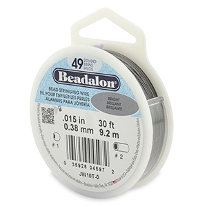 Beadalon filo infilaperle 49 fili diametro 0.38mm acciaio inossidabile brillante