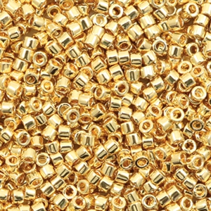 Perline Miyuki Delica 11/0 24kt gold plated DB-31